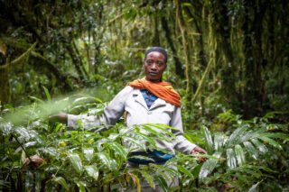 Kvinne i etiopisk regnskog