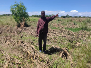 Petro Amin mistet åkeren sin da syklonen Freddy traff Malawi