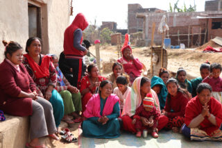 Gruppe med kvinner Nepal